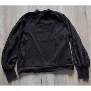 Vince Camuto Black Long Sleeve Polka Dot Shirt Youth Junior Girls L